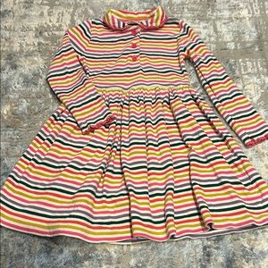 Mini Boden Multicolor Striped Kids Dress